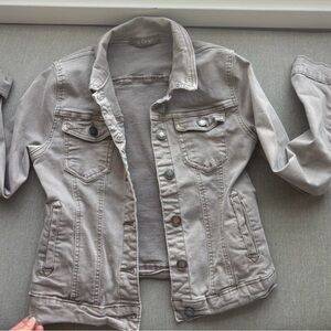 Light Taupe Denim Jacket - Women's Jean Jacket